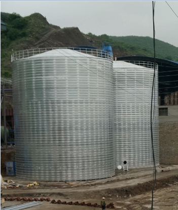 来凤粮食钢板仓的安装全过程不用热焊接